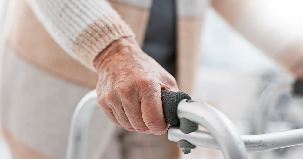 Woman with walker