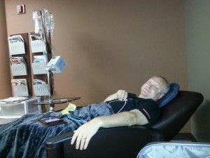 Bradley Kinkead underwent 24 weeks of chemotherapy treatment for colorectal cancer in 2013.